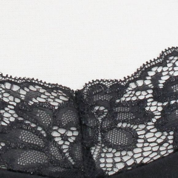 Yoins Women's Black Blouse Sexy Lace Cutout Open Neckline Size Small - Picture 5 of 7